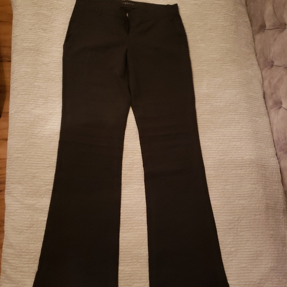 Theory black pants with rolled bottom, size 8 - Picture 1 of 4